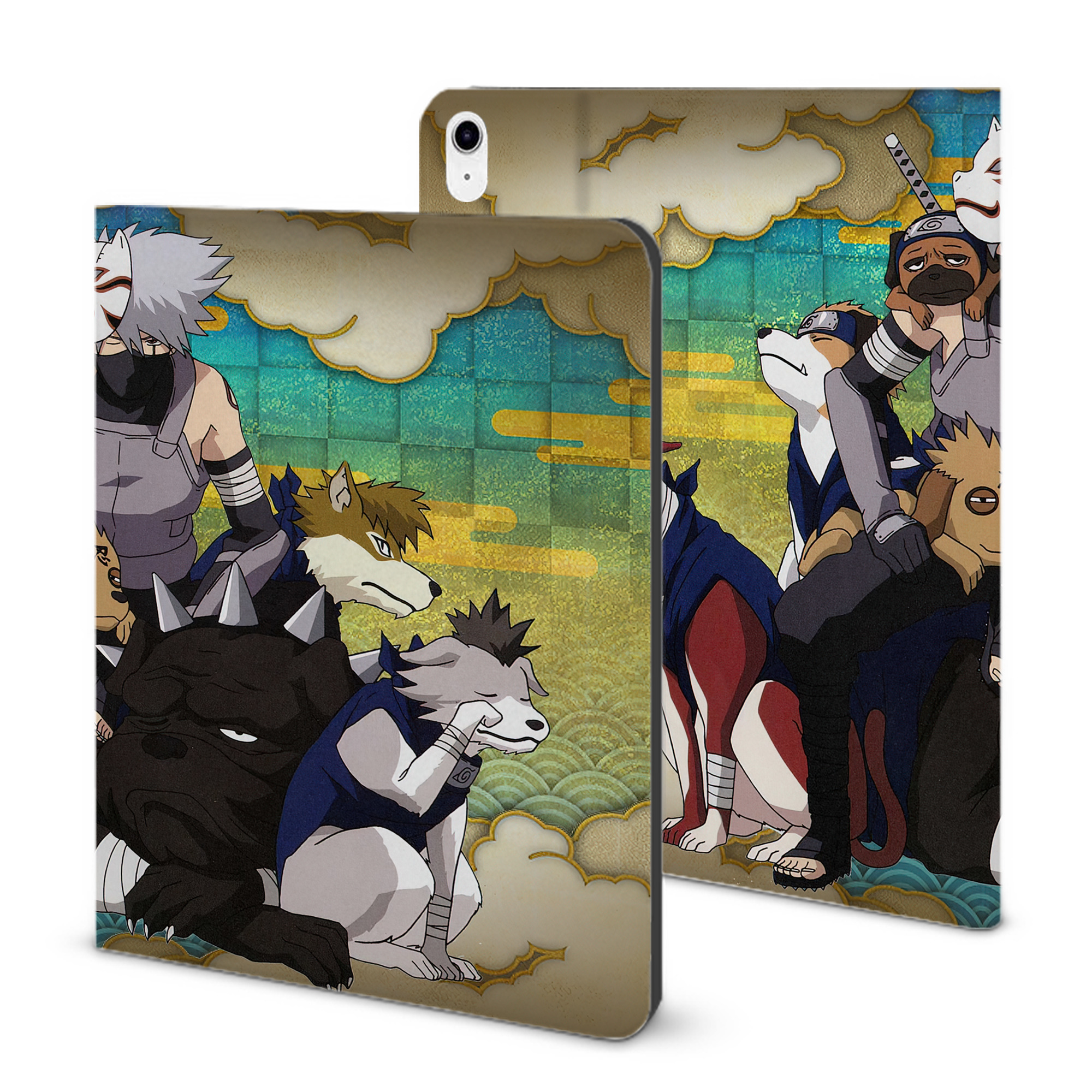 （画像用） NARUTO -ナルト- NARUTO -ナルト- 疾風伝 IPad ケース ブック型 PUレザー TPU 耐衝撃 軽量 薄型 ペン収納なし 全面保護 IPad 各モデル対応